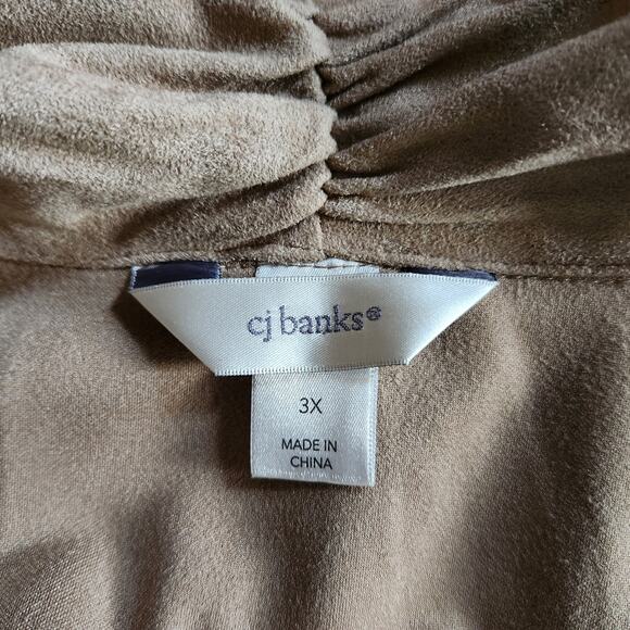 CJ Banks Open Cardigan Jacket Women's Plus Size 3X Tan - Picture 9 of 9